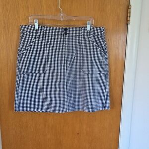 Christopher & Banks Black and White Gingham Skorts